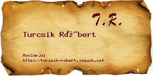 Turcsik Róbert névjegykártya
