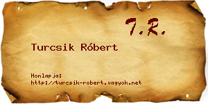 Turcsik Róbert névjegykártya